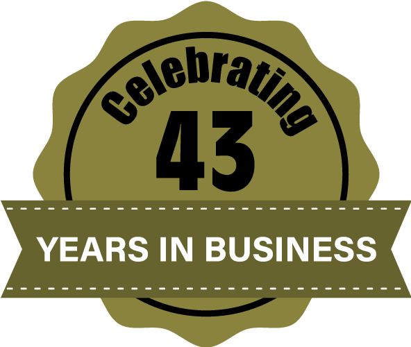 Celebrating 43 years in business!