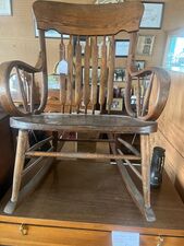 Adirondack oak rocking chair. Great for a camp - $150