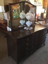 Mahogany dresser and mirror - $225