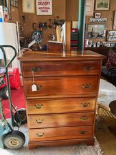 Cherry chest of drawers - $225